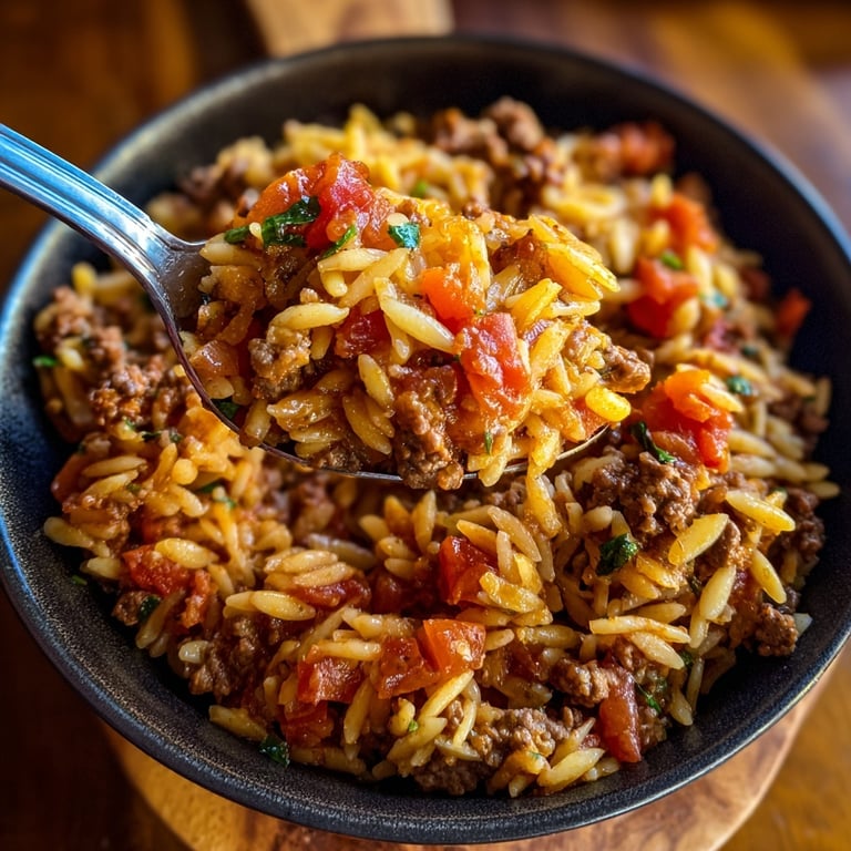 Savory Ground Beef Orzo Recipe for Cozy Nights