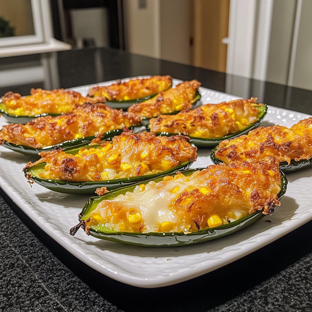 Jalapeno Poppers Stuffed with Corn