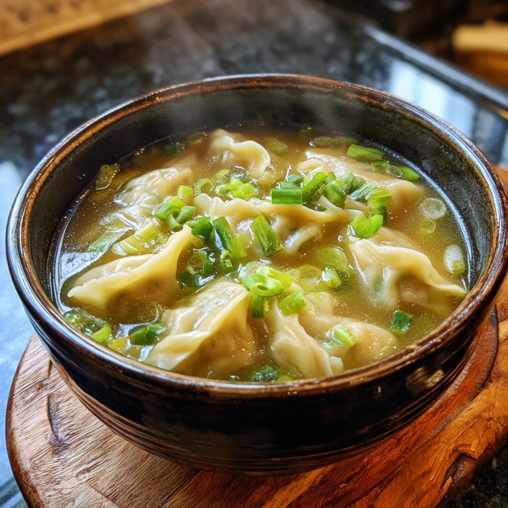 Easy Asian Dumpling Potsticker Soup