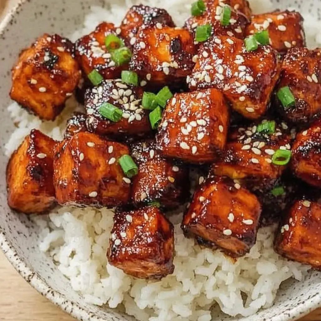 Crispy Honey Garlic Salmon Bites