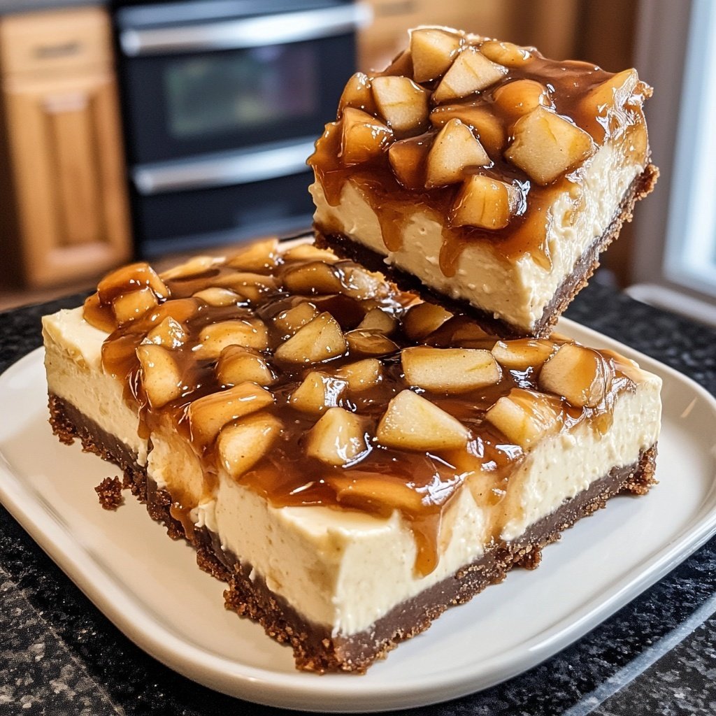 Caramel Apple Cheesecake Bars Recipe