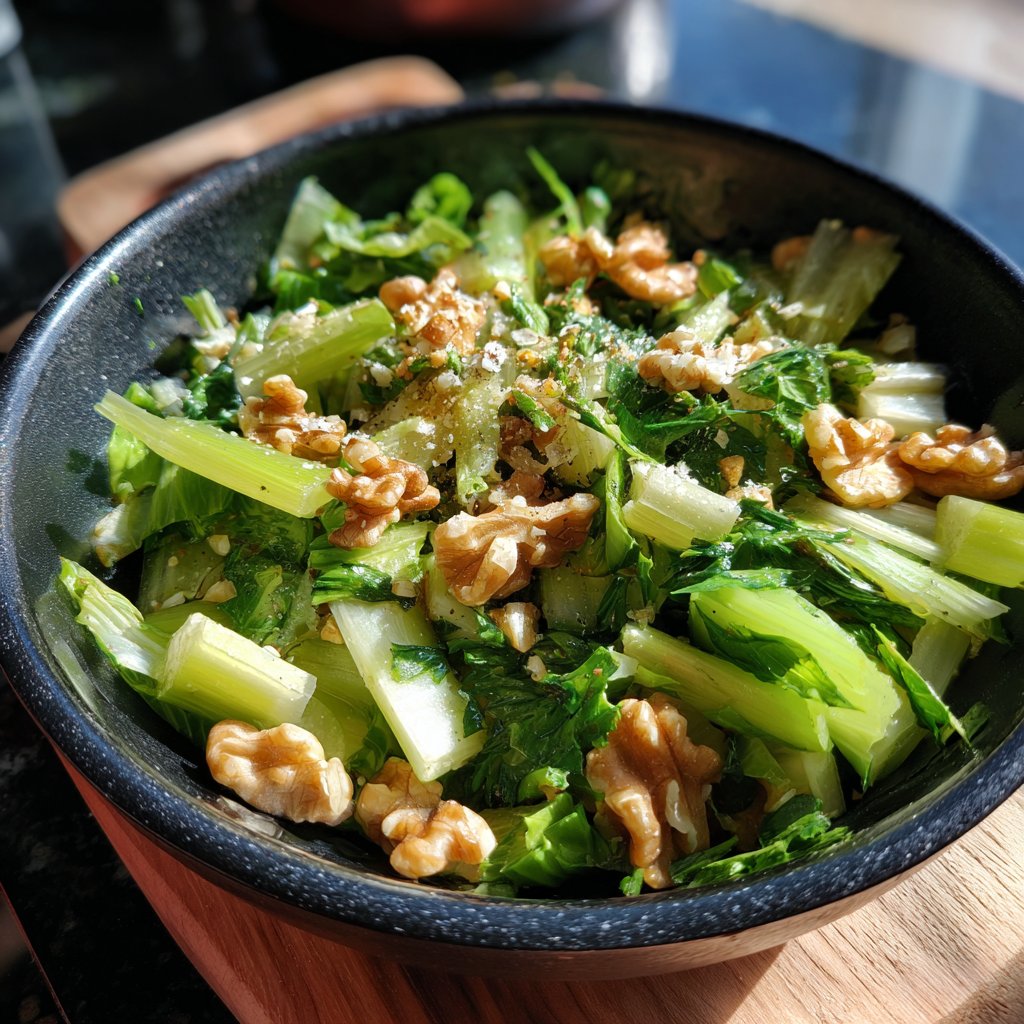 Crunchy Celery Salad With Lemon Dressing