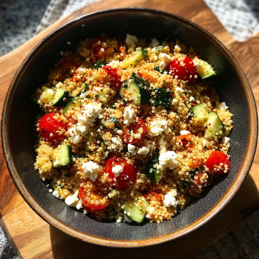 Mediterranean Quinoa Salad With Feta