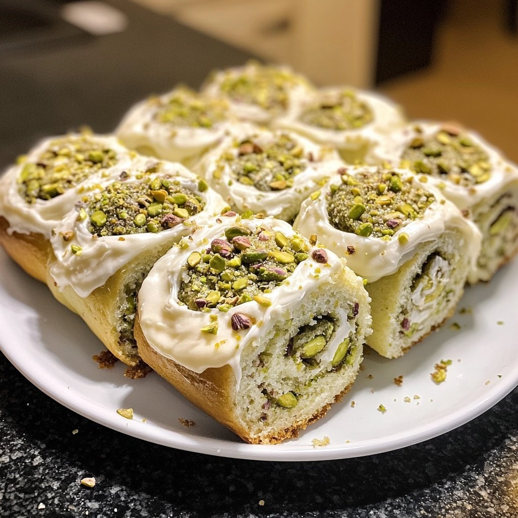 Perfect Pistachio Rolls with Cream Cheese Frosting