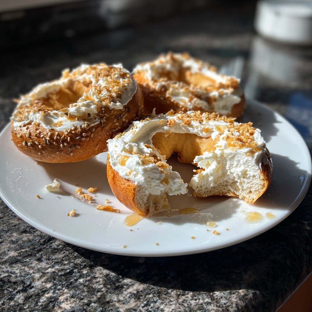 Soft Homemade Bagels With Yogurt
