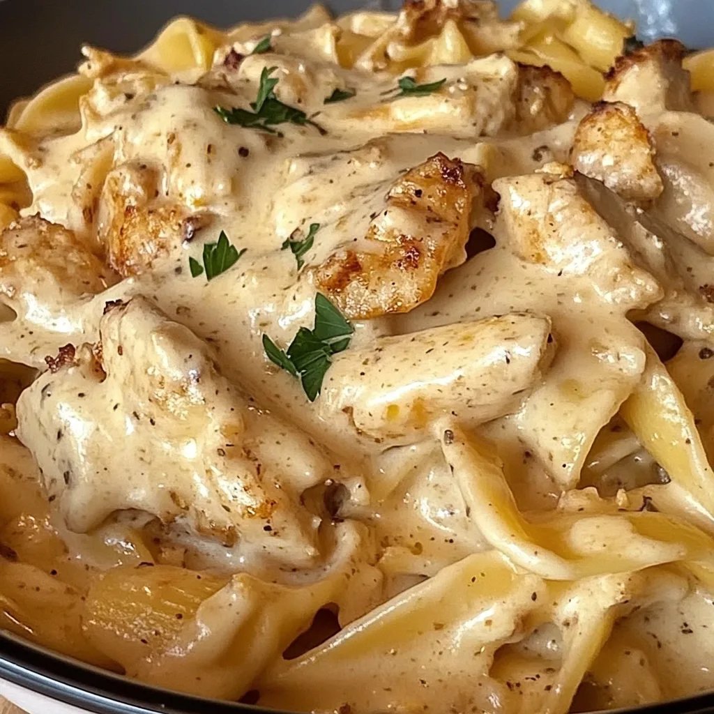 Easy Chicken Garlic Parmesan Pasta