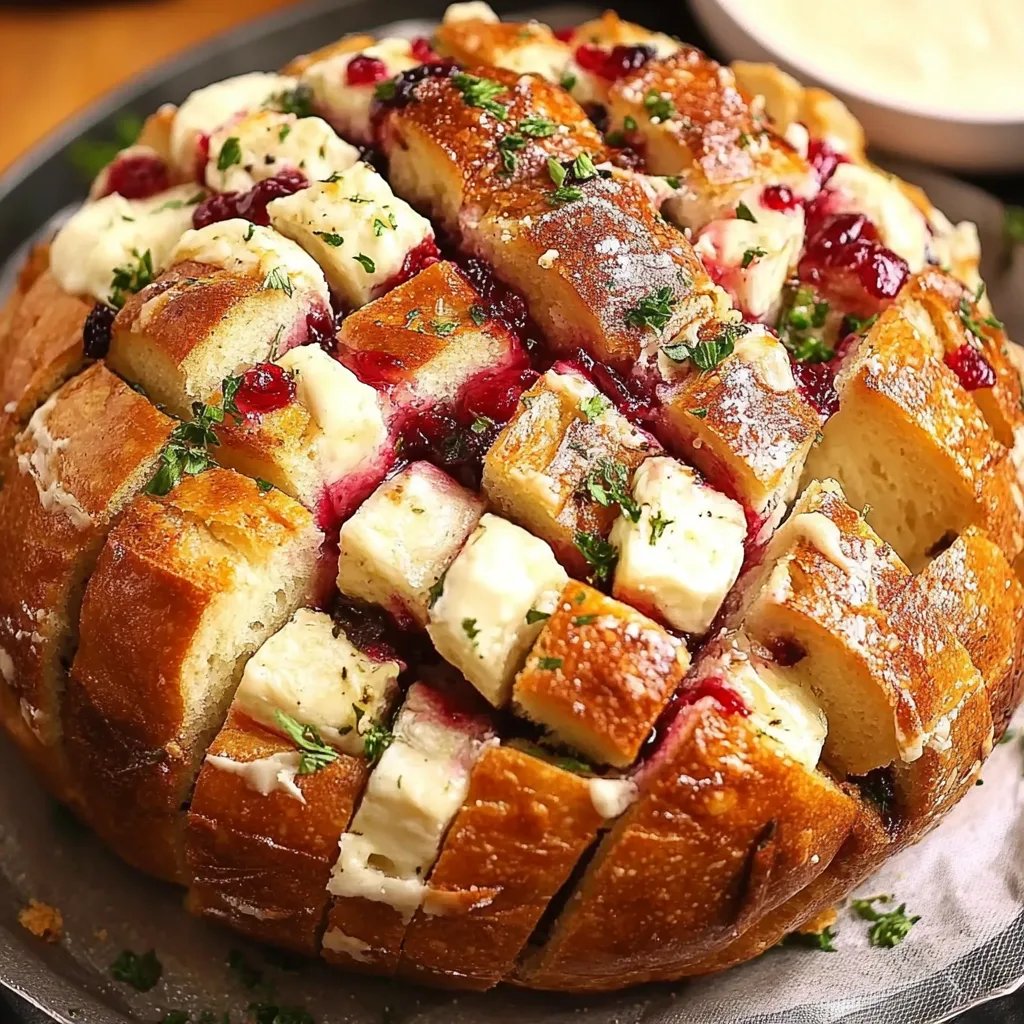 Cranberry Brie Pull-Apart Bread
