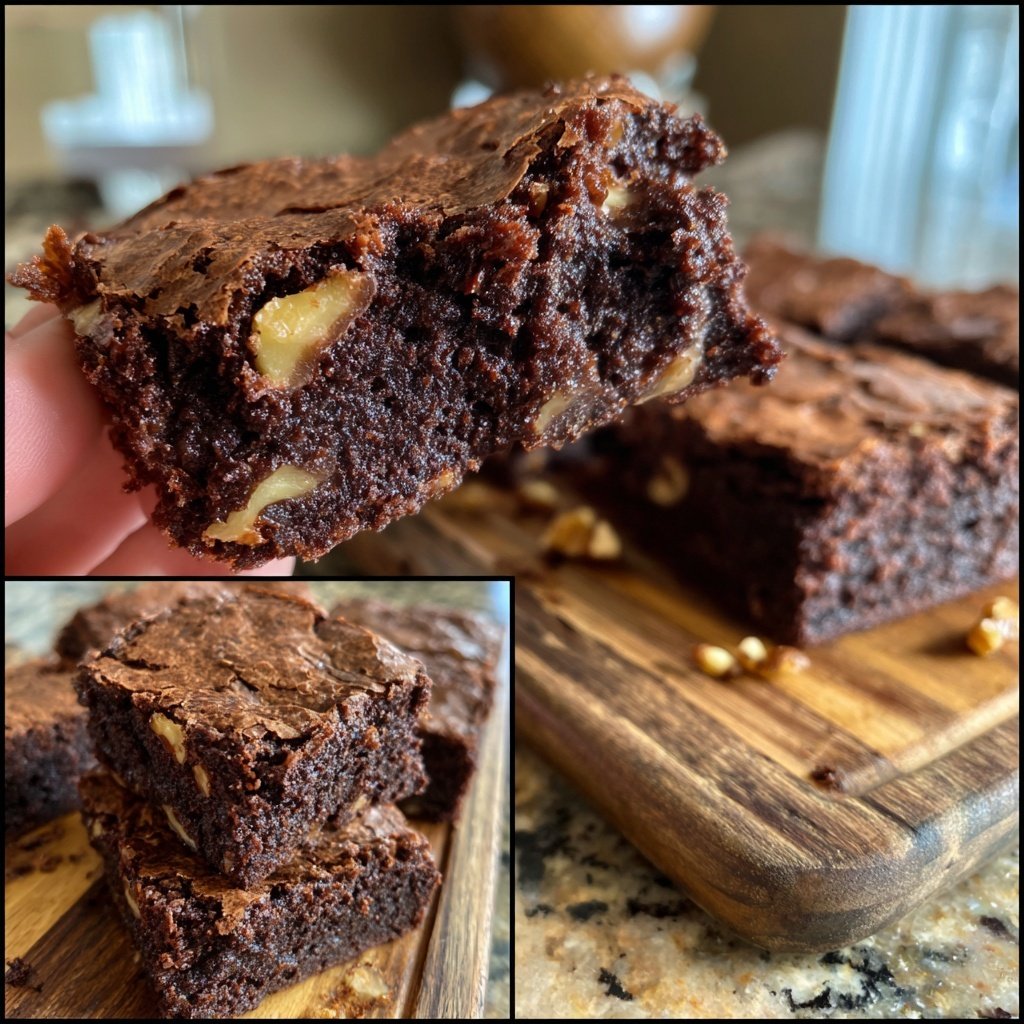 Chewy Brownies Using Sourdough Starter