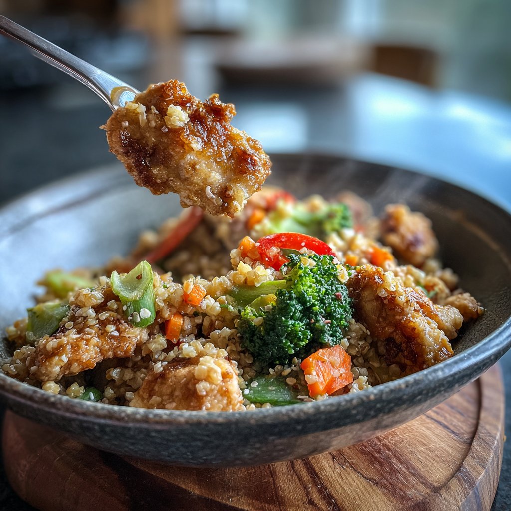 High Protein Chicken Rice Bowl