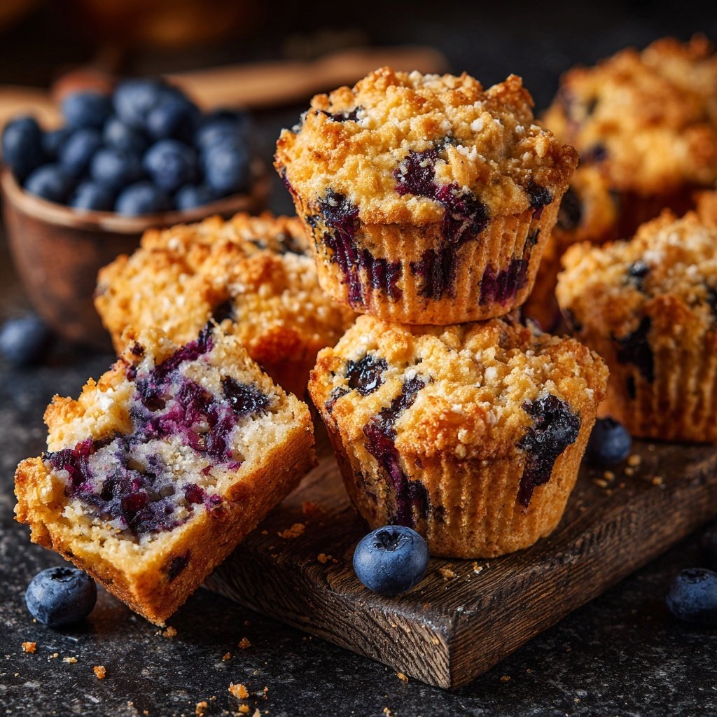 Blueberry Oat Yogurt Muffins