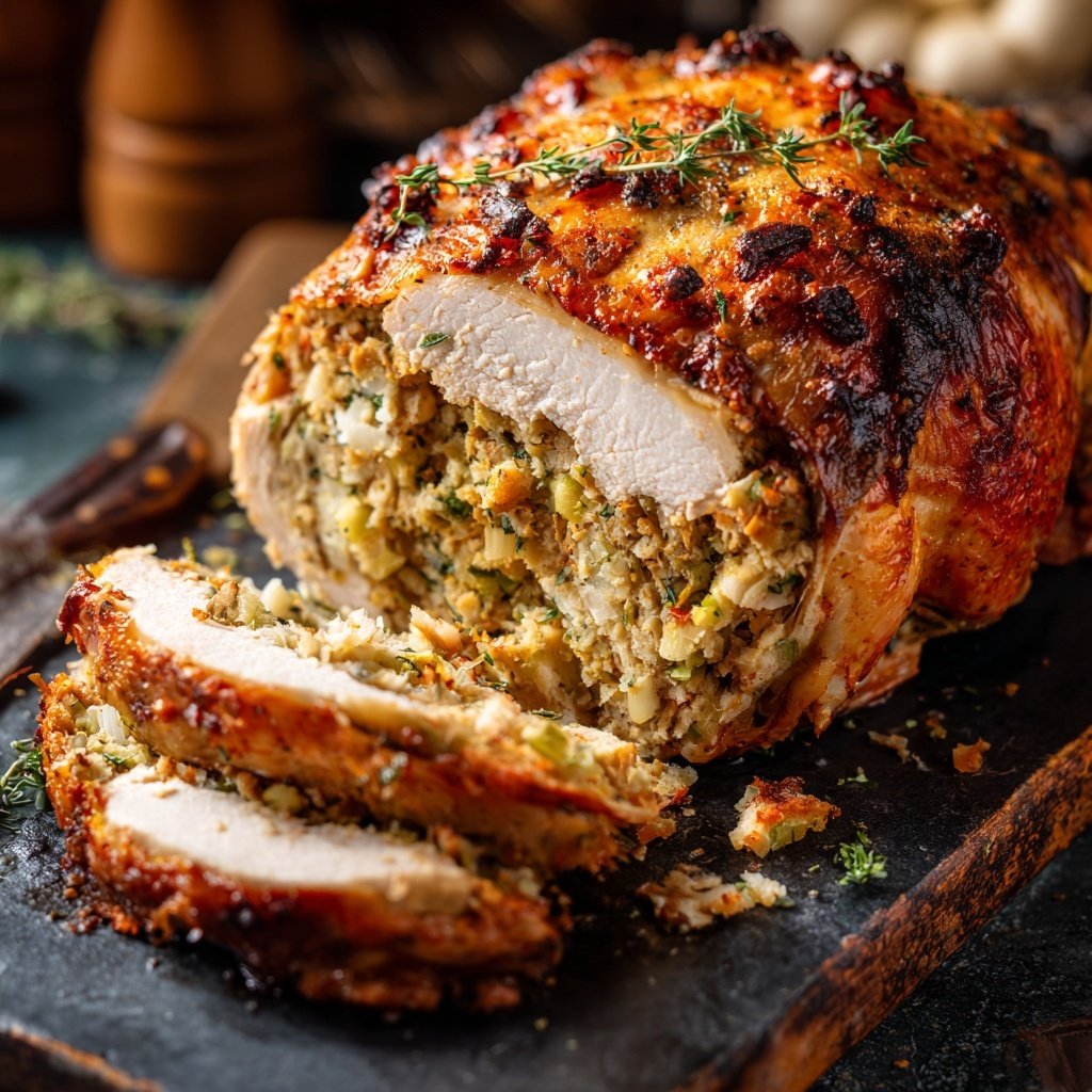 Seasonal & Festive Thanksgiving Herb Stuffed Turkey