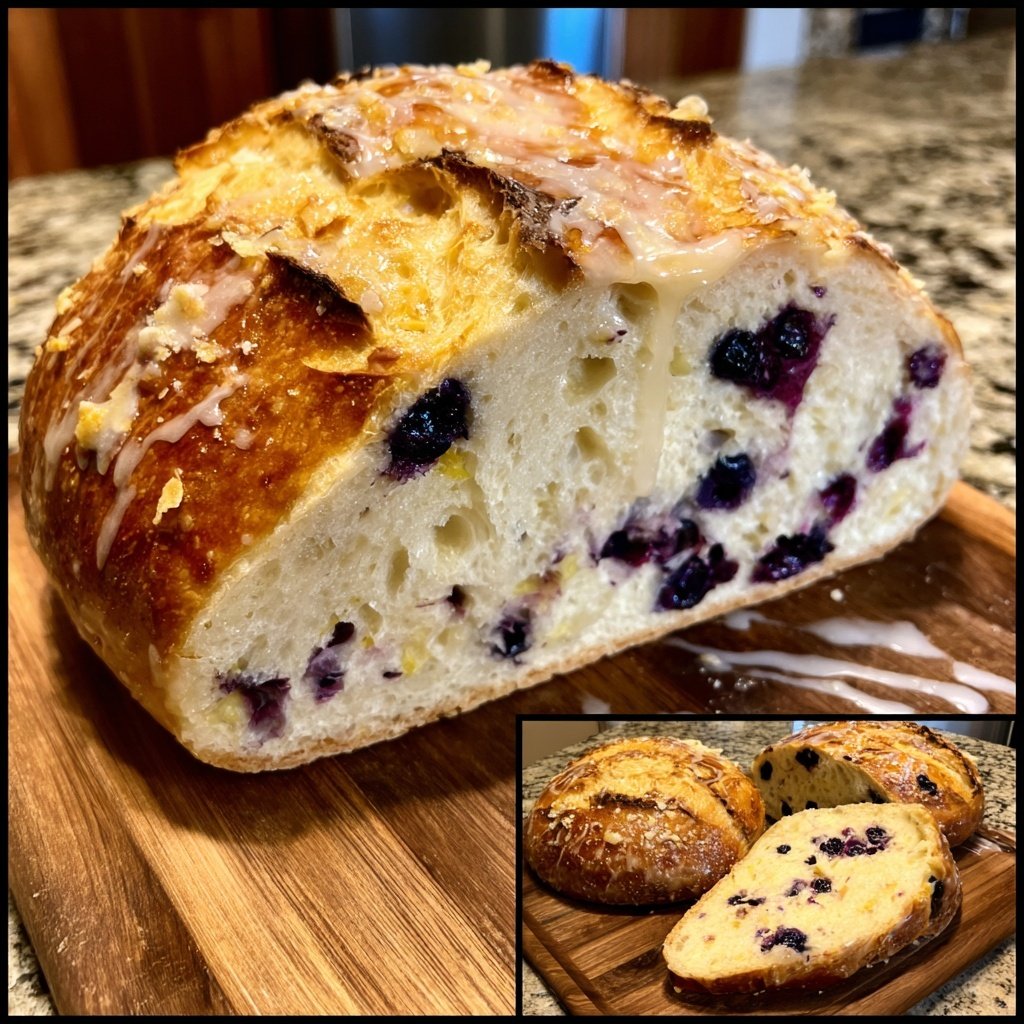 Blueberry Lemon Sourdough Bread