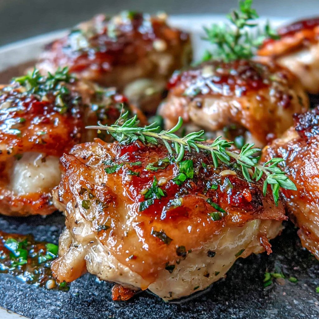Baked Chicken Thighs With Honey Mustard