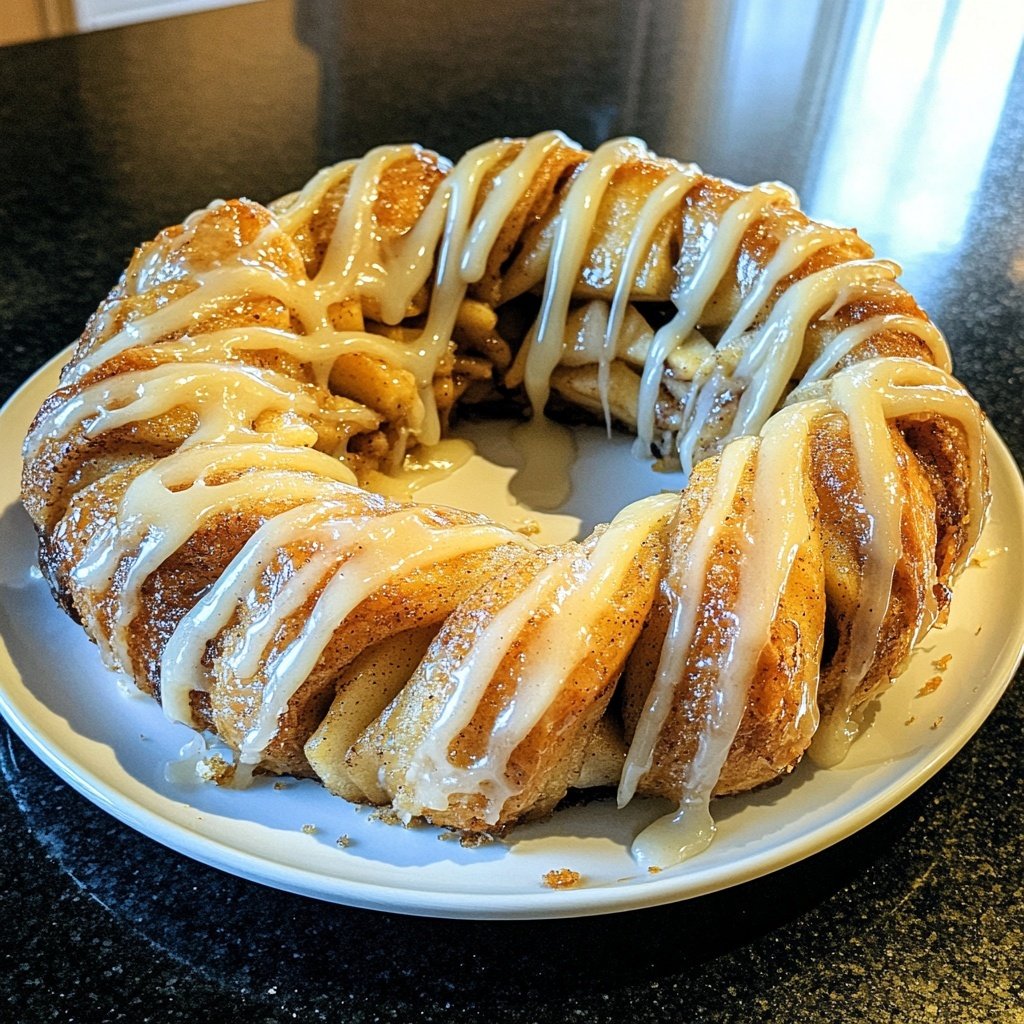 Cozy Apple Kringle with Vanilla Glaze