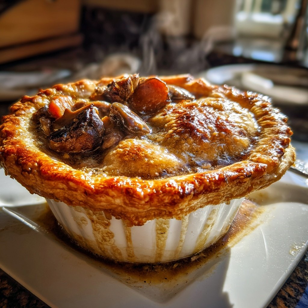 Comfort Food Beef and Mushroom Pot Pie