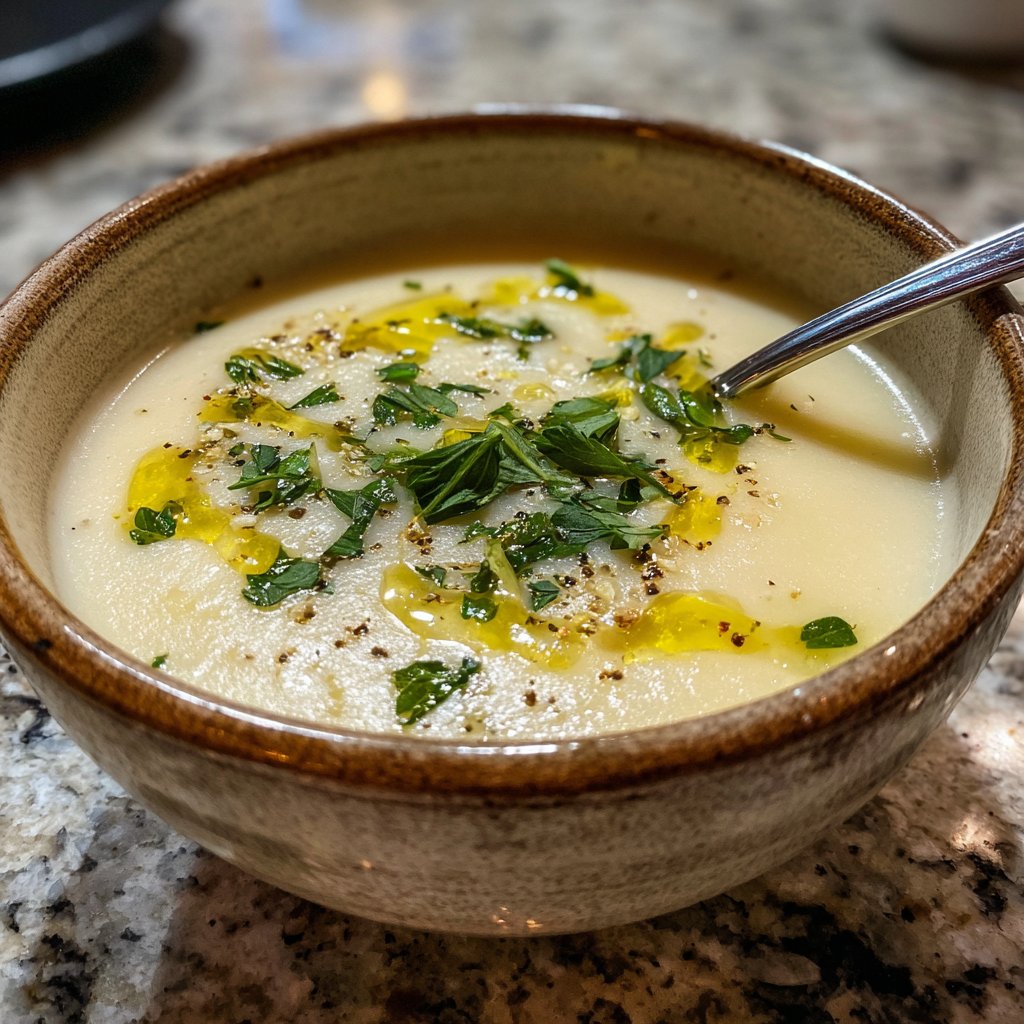 Creamy Lemon White Bean Soup Bowl